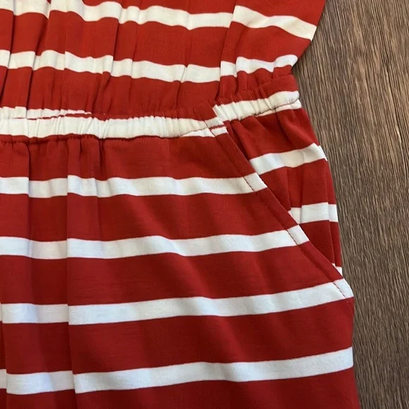 NWT Banana republic t shirt dress orange and white size medium - Picture 6 of 7